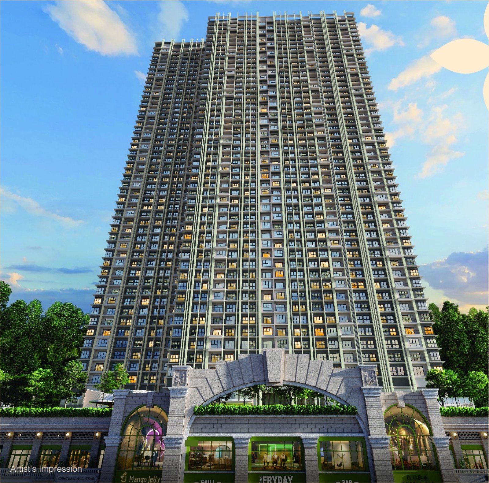 D'Tessera Residences tower, Central Park Damansara: artist's impression