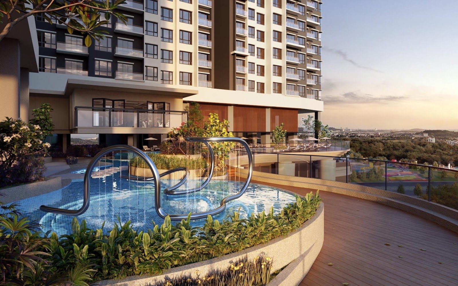 Damansara Livista island jacuzzi: artist's impression