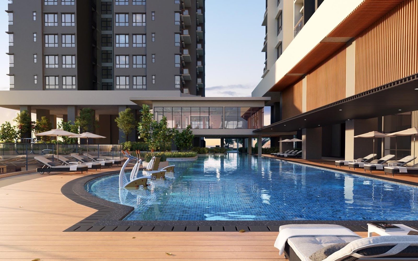 Damansara Livista lap pool on the Level 6 podium: artist's impression