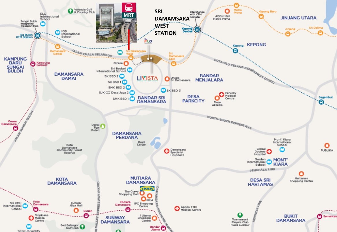 Damansara Livista location map
