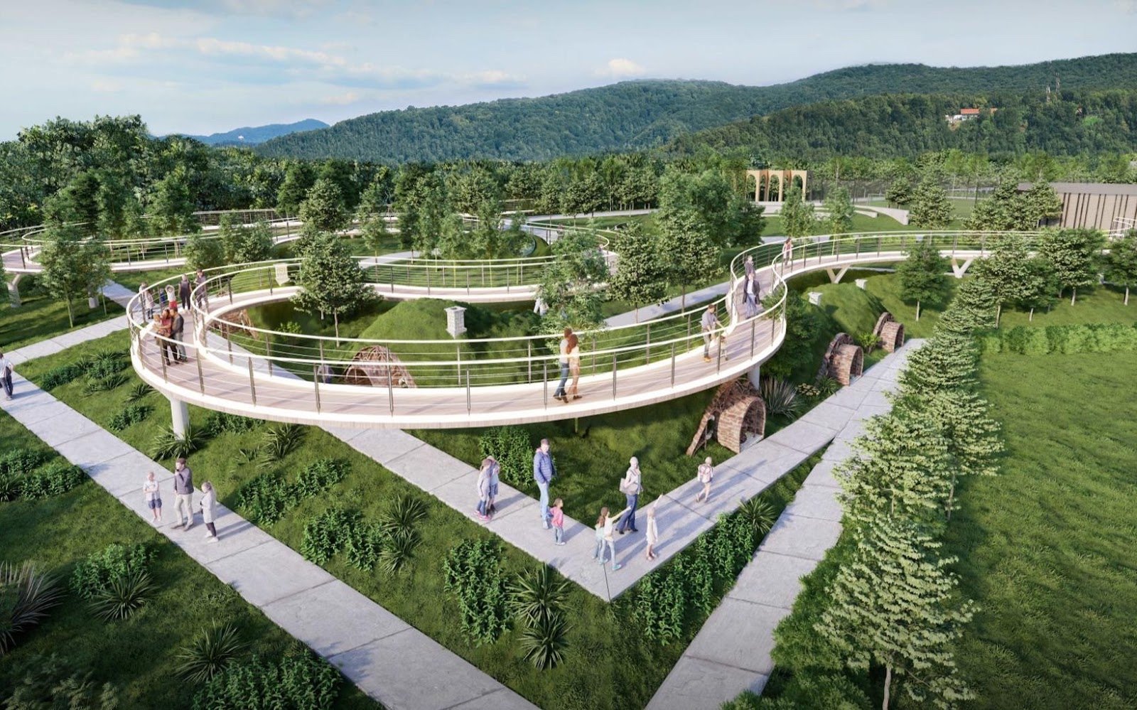 Damansara Livista elevated walkway over the park: artist's impression