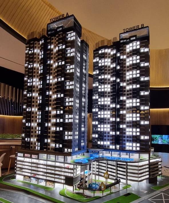 Damansara Livista Block A and Block B scale model