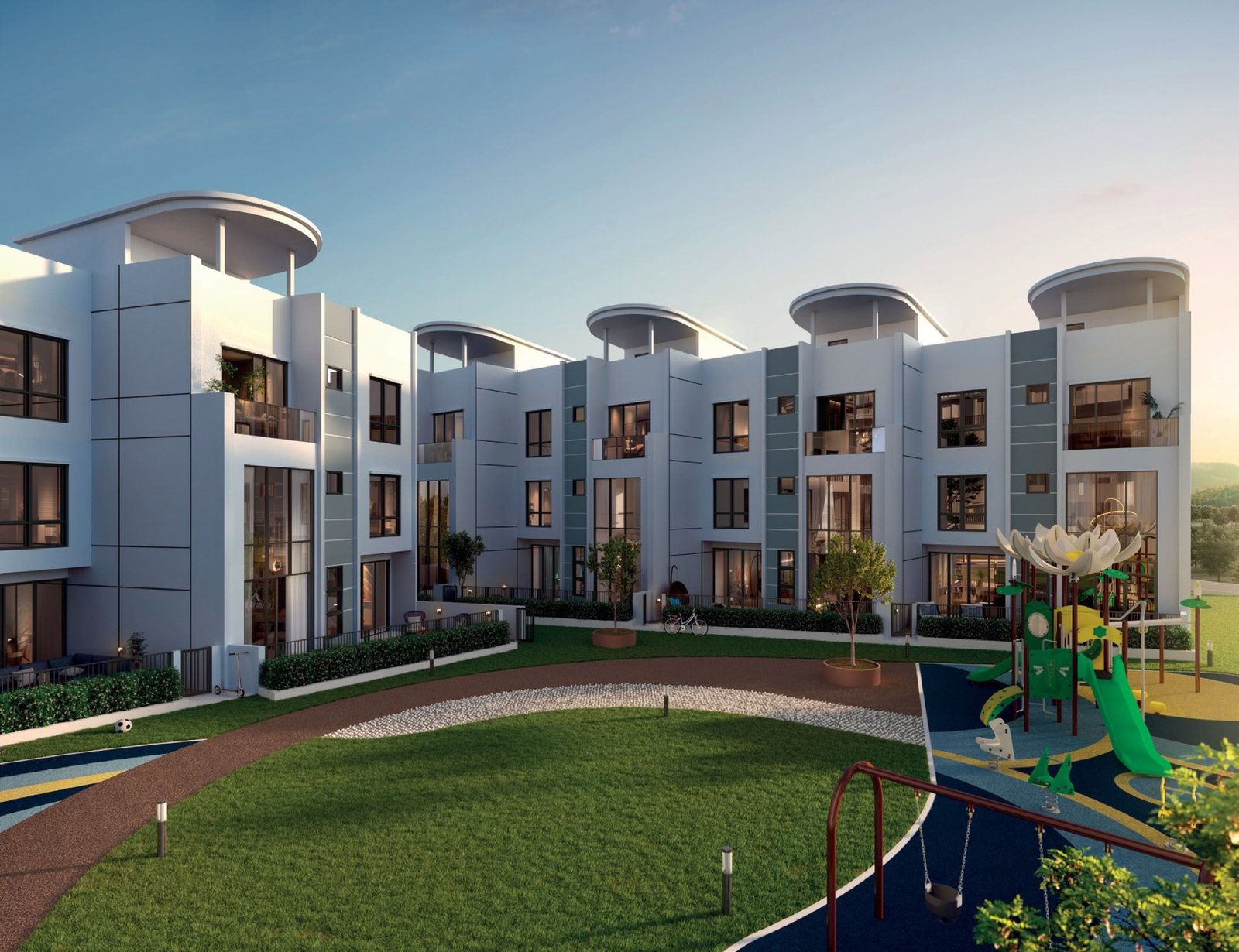 Daya Residence town villas and playground: artist's impression