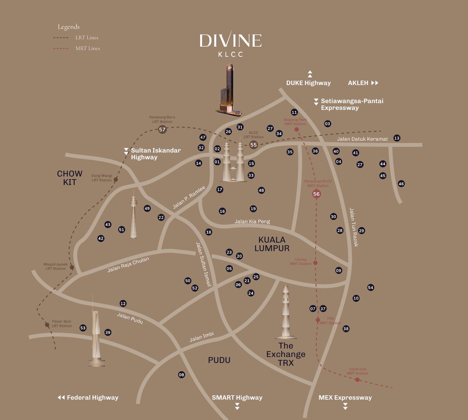 DIVINE KL City Centre location map