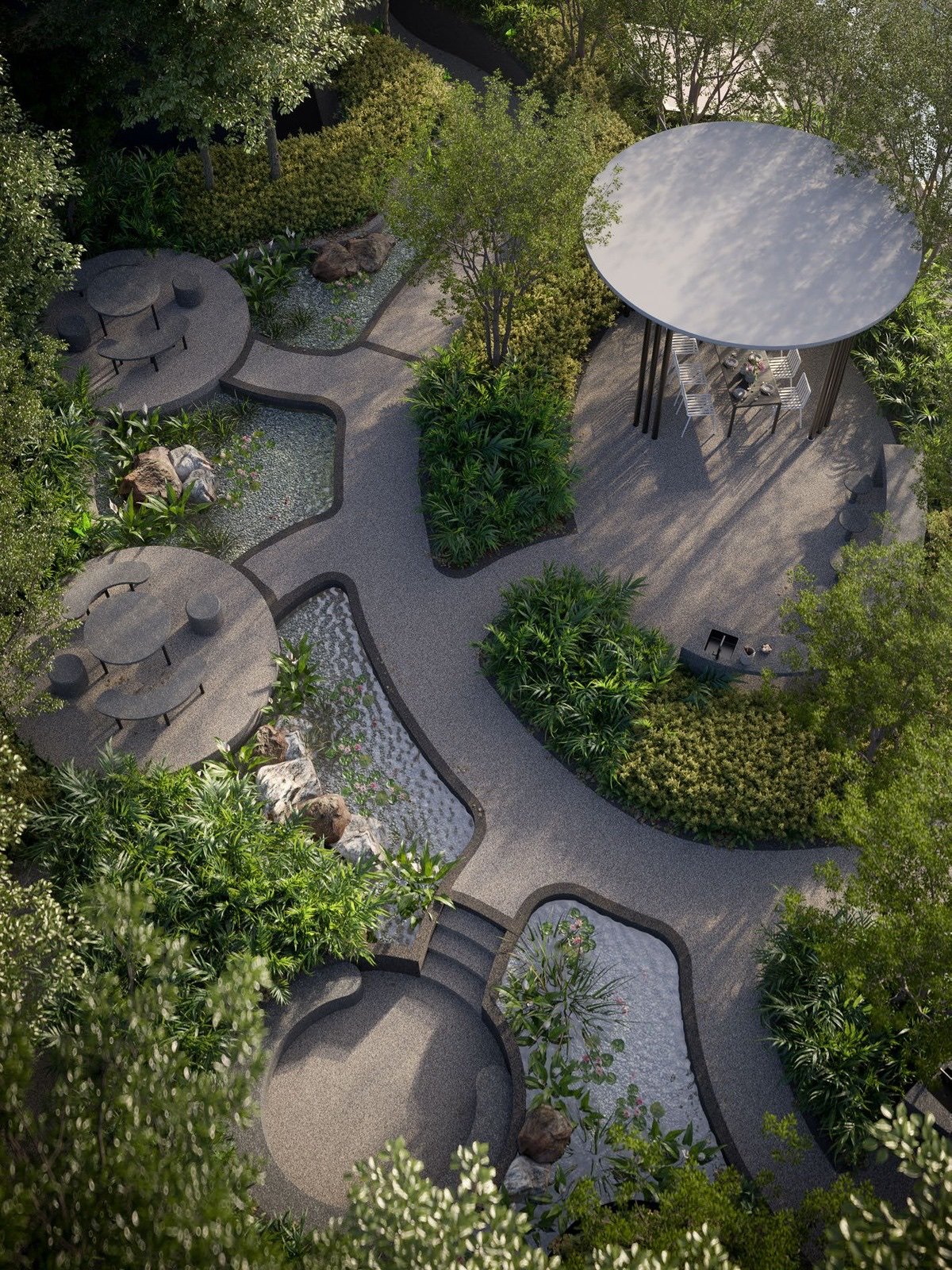 DIVINE KL City Centre Level 43A garden seen from above: artist's impression