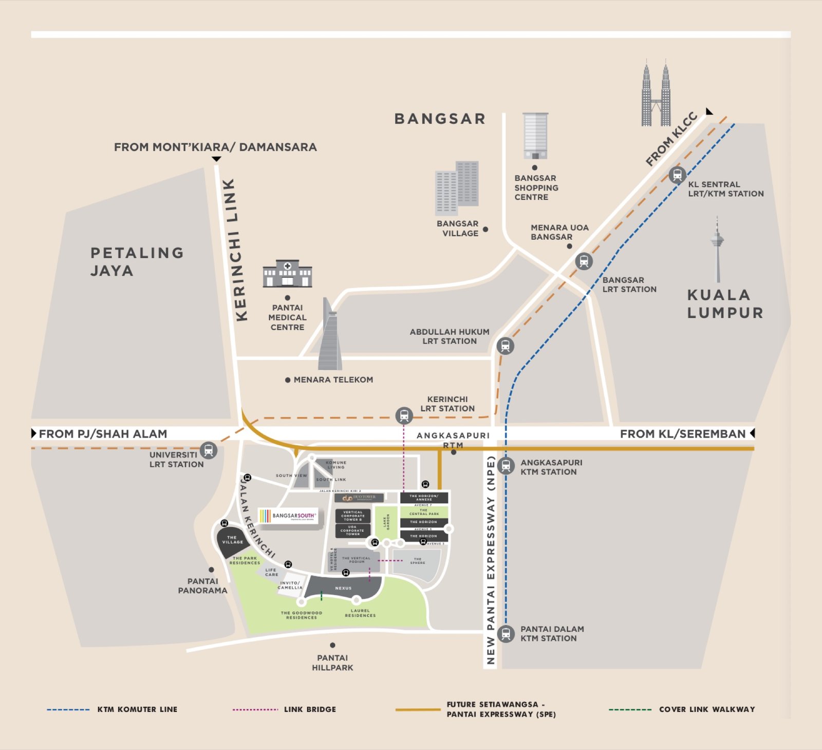 Duo Tower @ Bangsar South location map