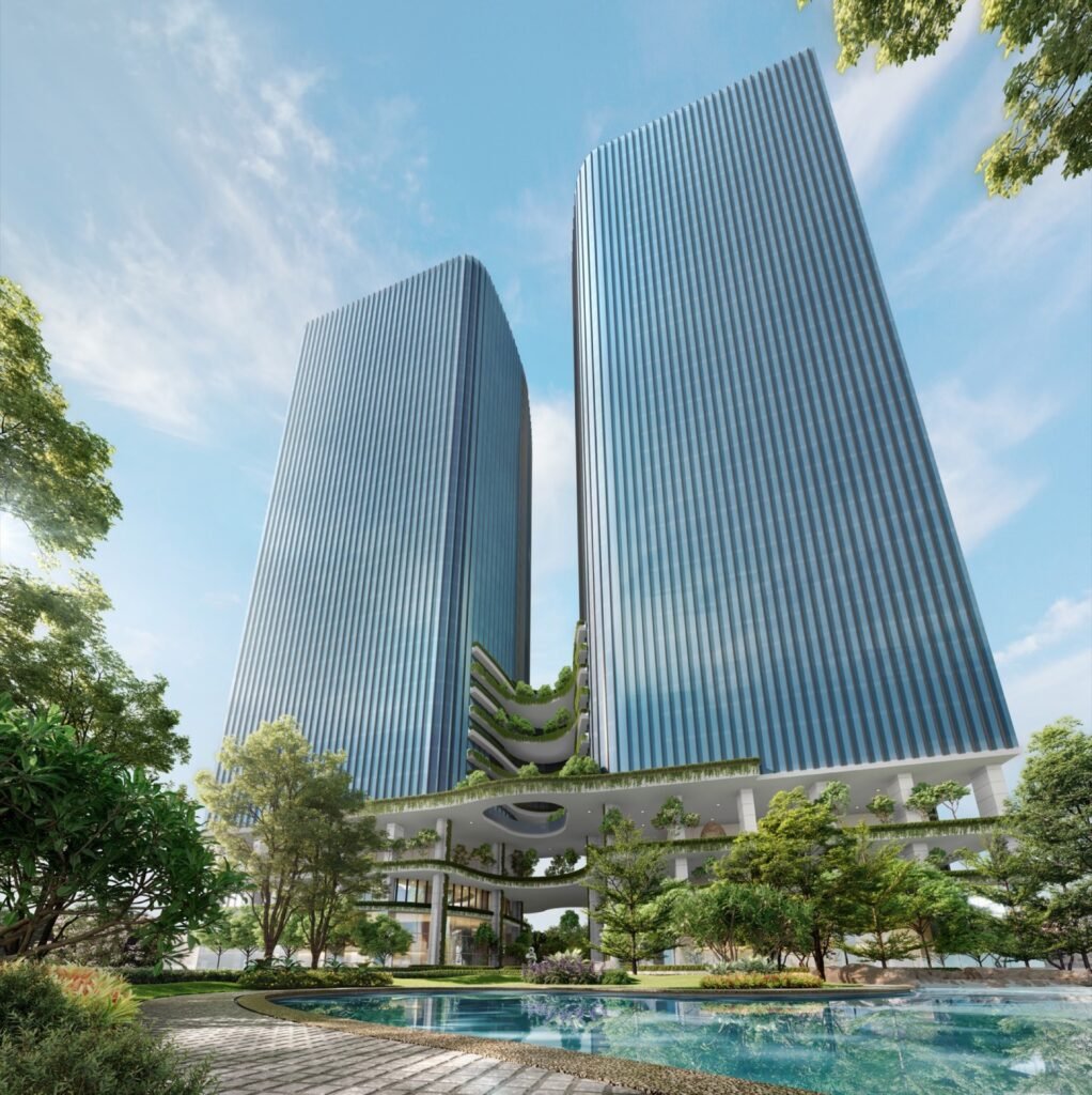 Duo Tower @ Bangsar South: artist's impression of the two office towers
