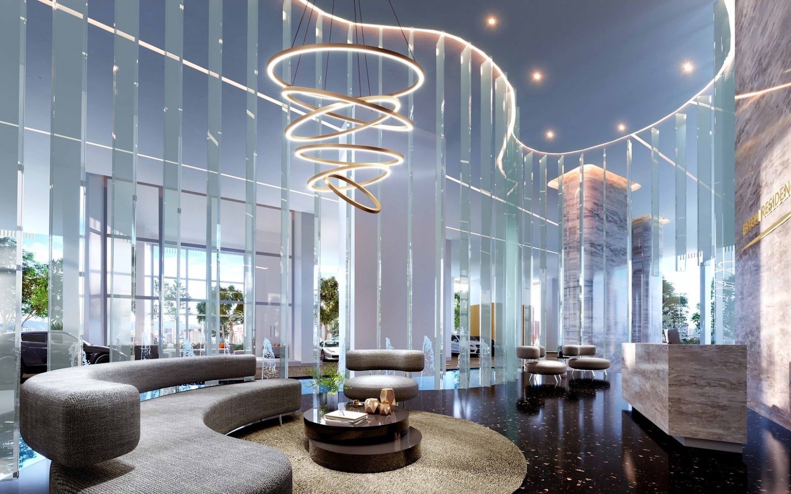Eaton Residences lobby: artist's impression
