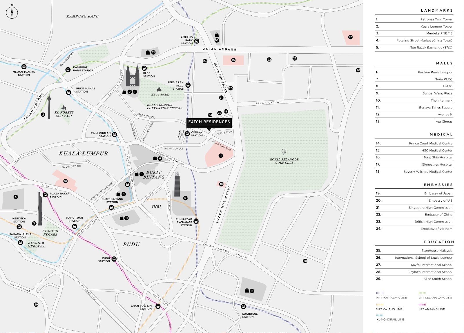 Eaton Residences location map
