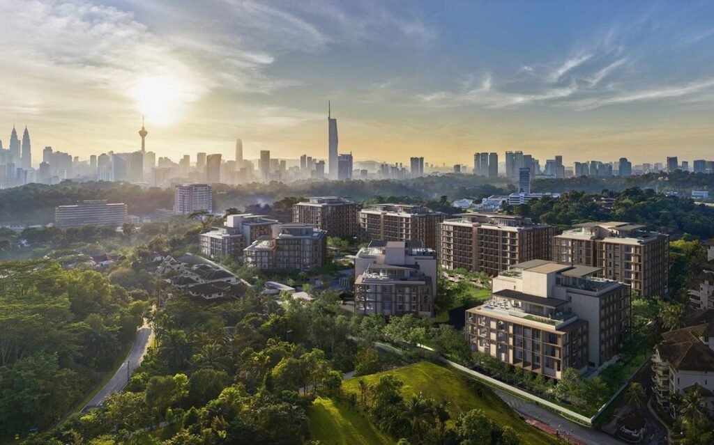EDEN Taman Duta, Taman Duta: artist's impression of the eight blocks with the Kuala Lumpur skyline