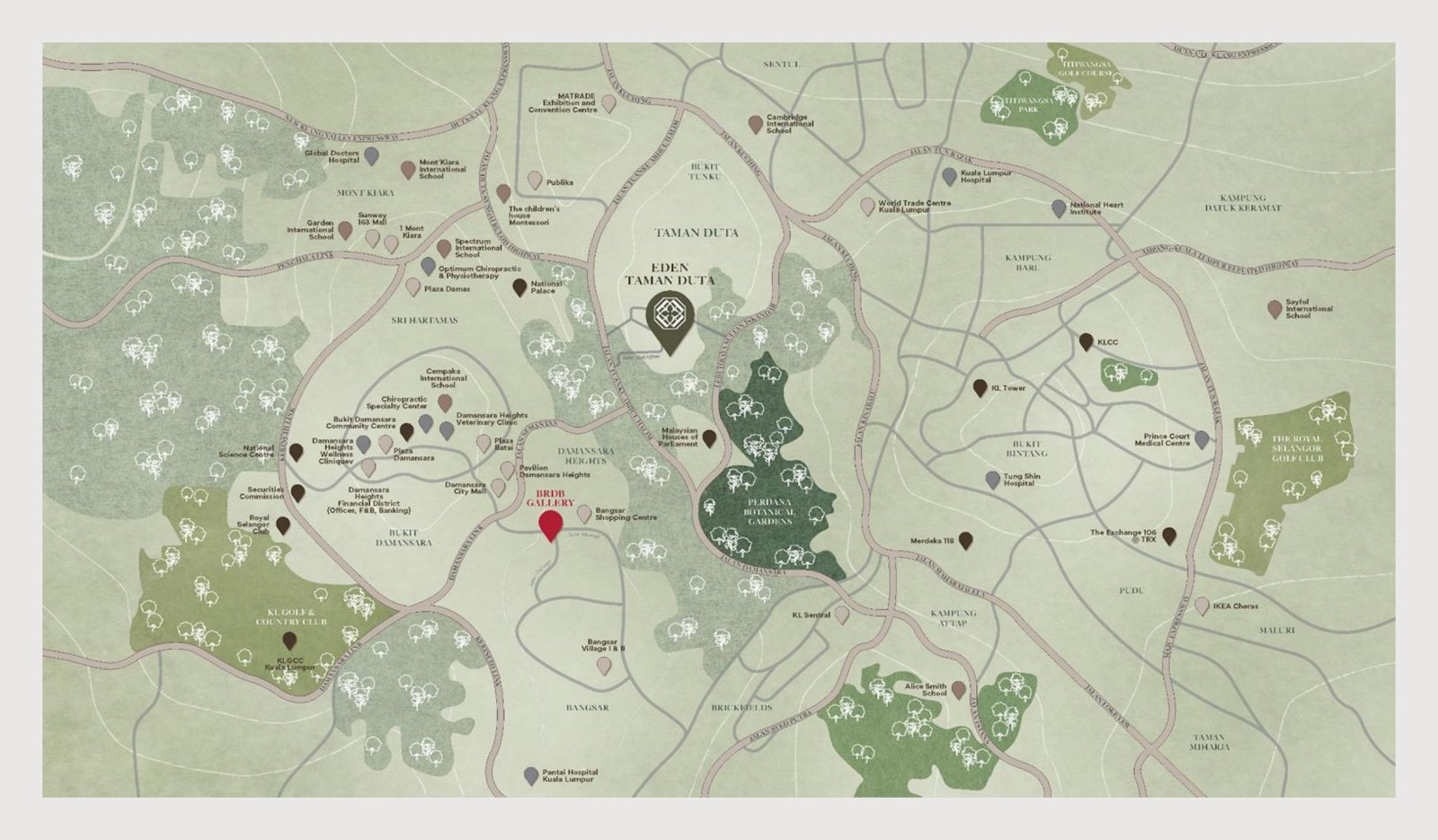 EDEN Taman Duta location map
