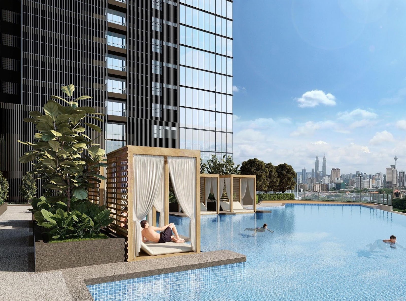 EkoTitiwangsa infinity pool on Level 7: artist's impression