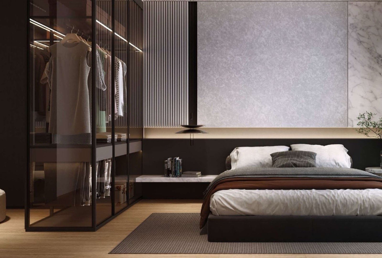 Enlace Suites II bedroom with wardrobe: artist's impression