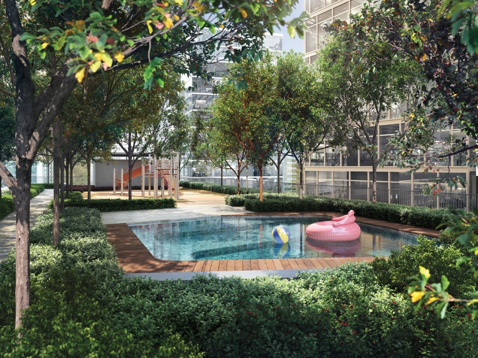 Enlace Suites II kids' pool and playground: artist's impression