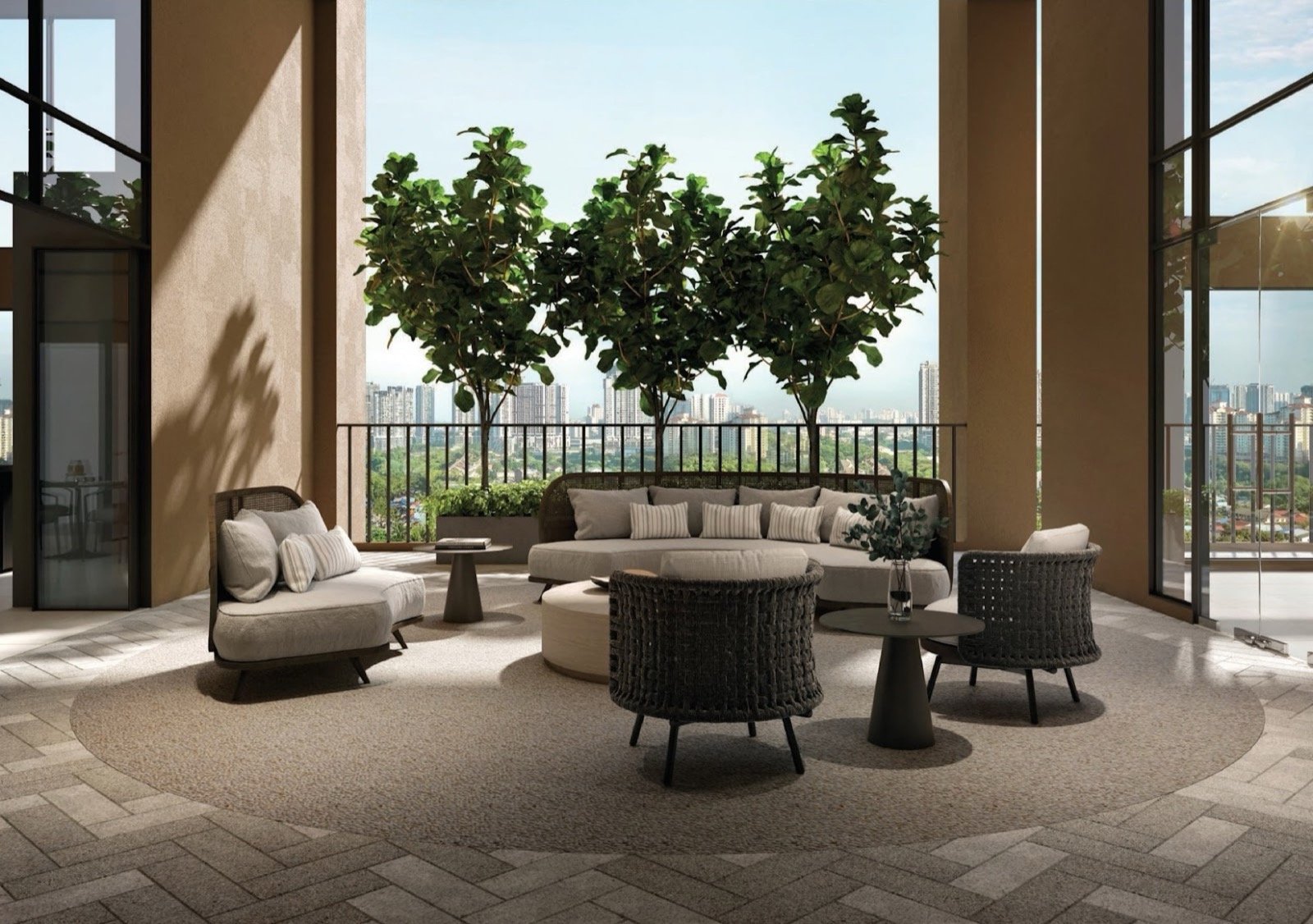 Enlace Suites II terrace lounge: artist's impression