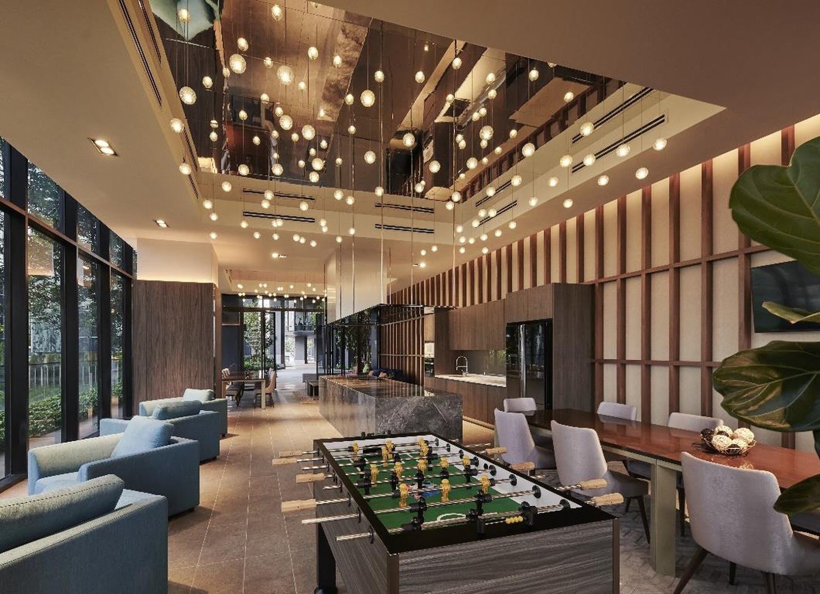 Est8 @ Seputeh lounge with games table: artist's impression
