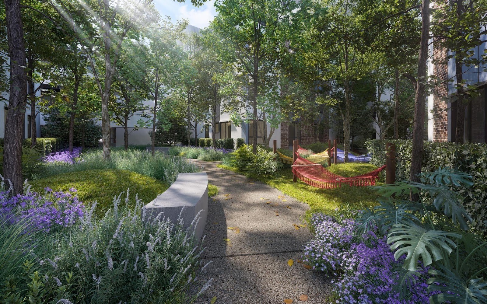 Est8 @ Seputeh garden walk with hammock: artist's impression