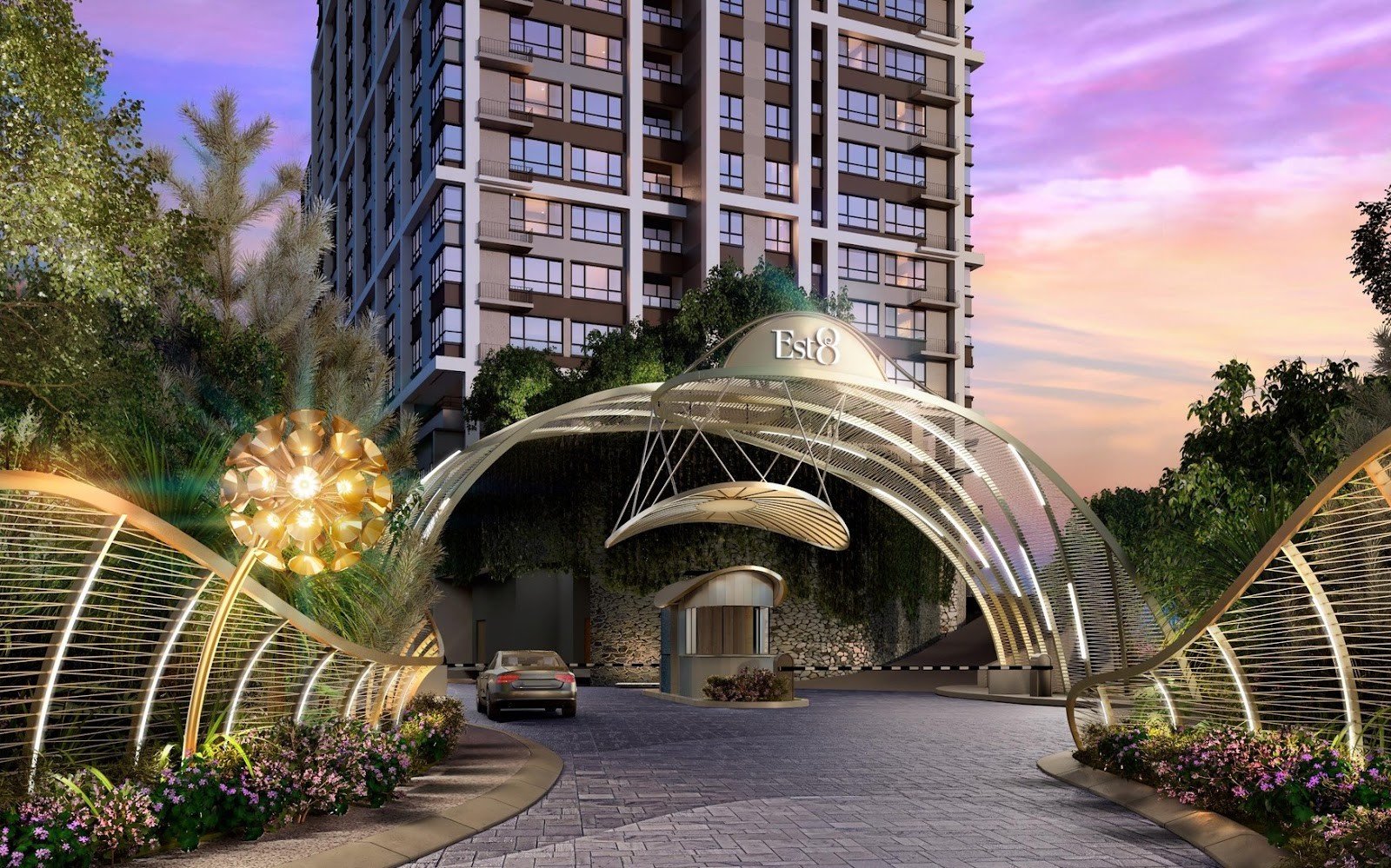 Est8 @ Seputeh main entrance arch: artist's impression