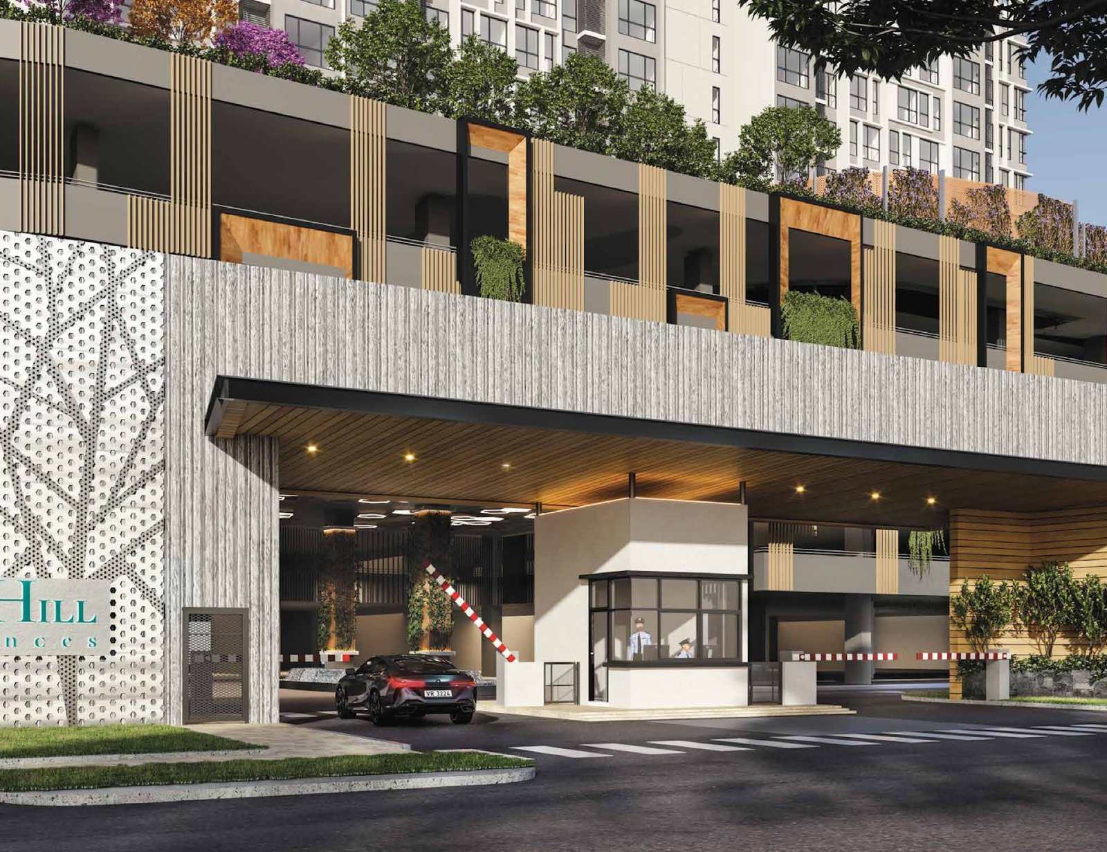 Forest Hill Residences entrance and guardhouse: artist's impression