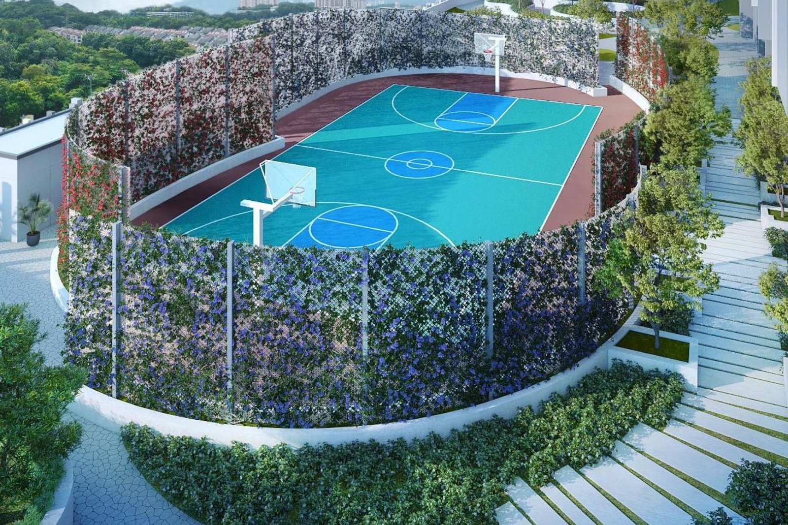 Forest Hill Residences basketball and futsal court: artist's impression