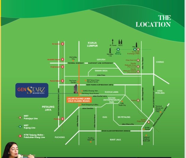 Gen Starz Residences location map