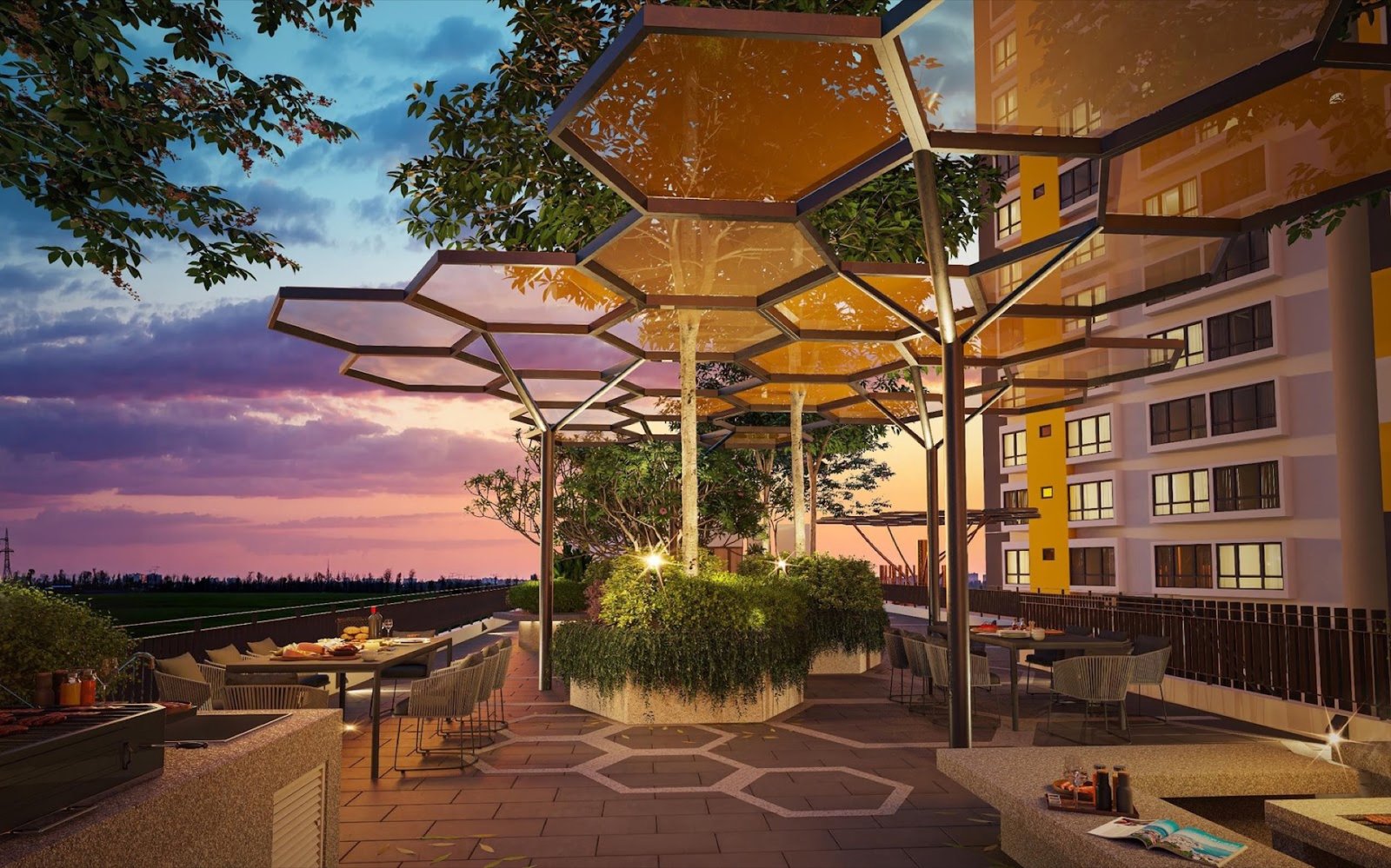 Helix 2 Level 2 alfresco BBQ deck: artist's impression