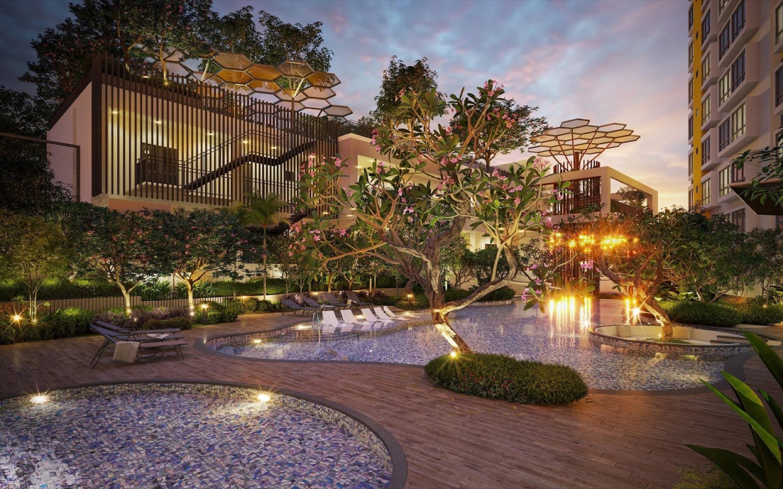 Helix 2 swimming pool and sunken deck: artist's impression