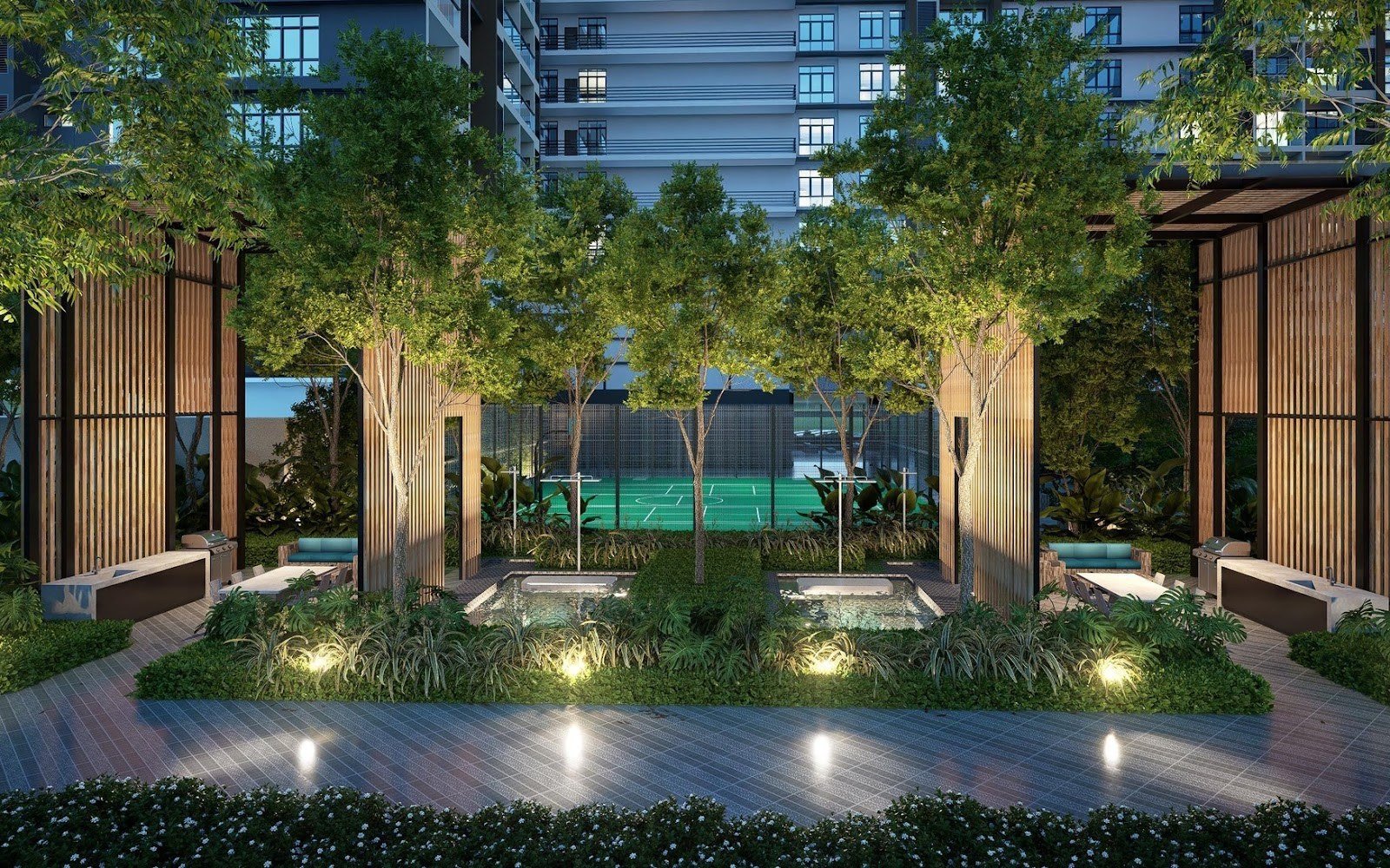 Khaya Residences dining pavilion with jacuzzi: artist's impression