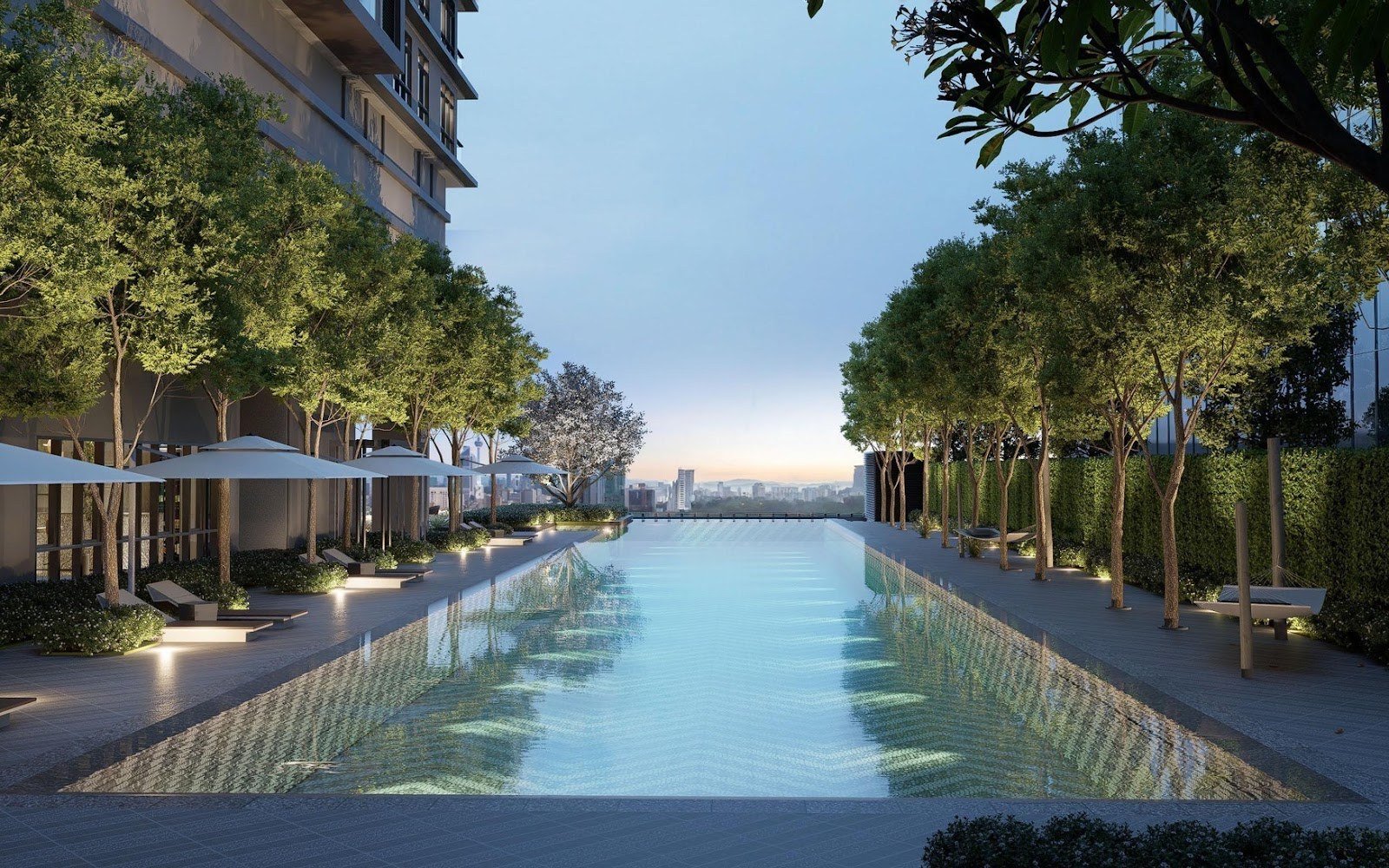 Khaya Residences 50 m lap pool: artist's impression