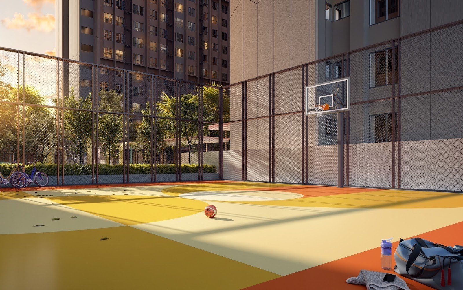 The Kingswoodz basketball court: artist's impression
