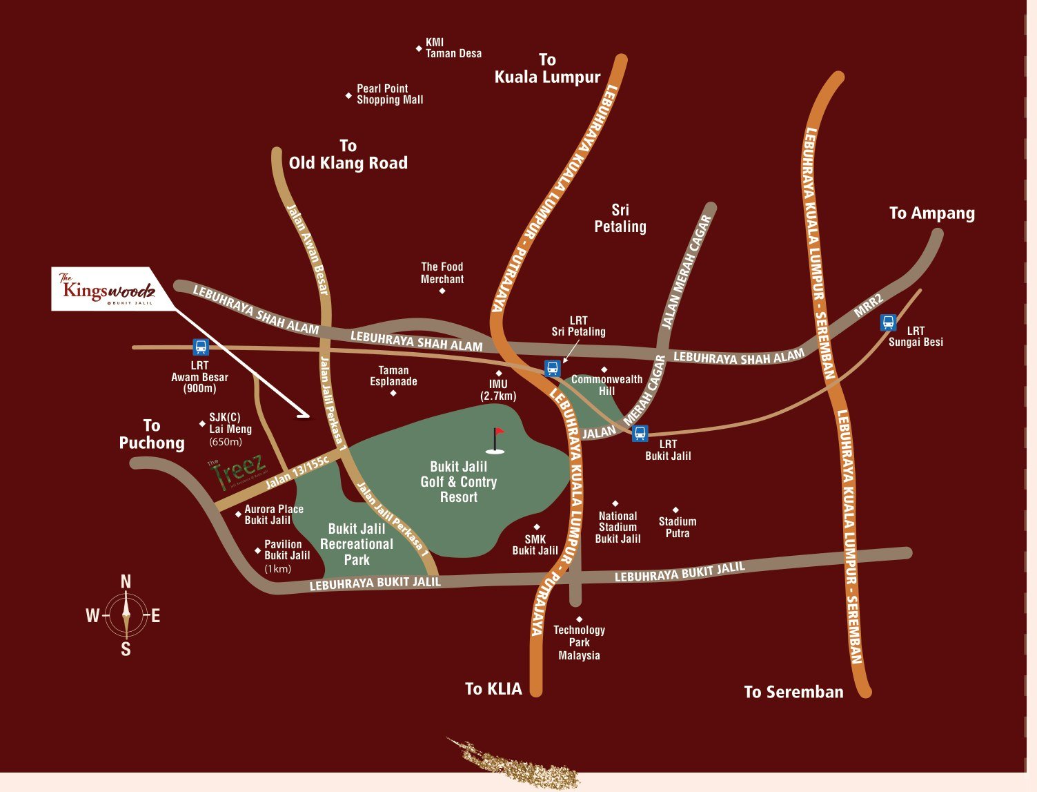 The Kingswoodz @ Bukit Jalil location map