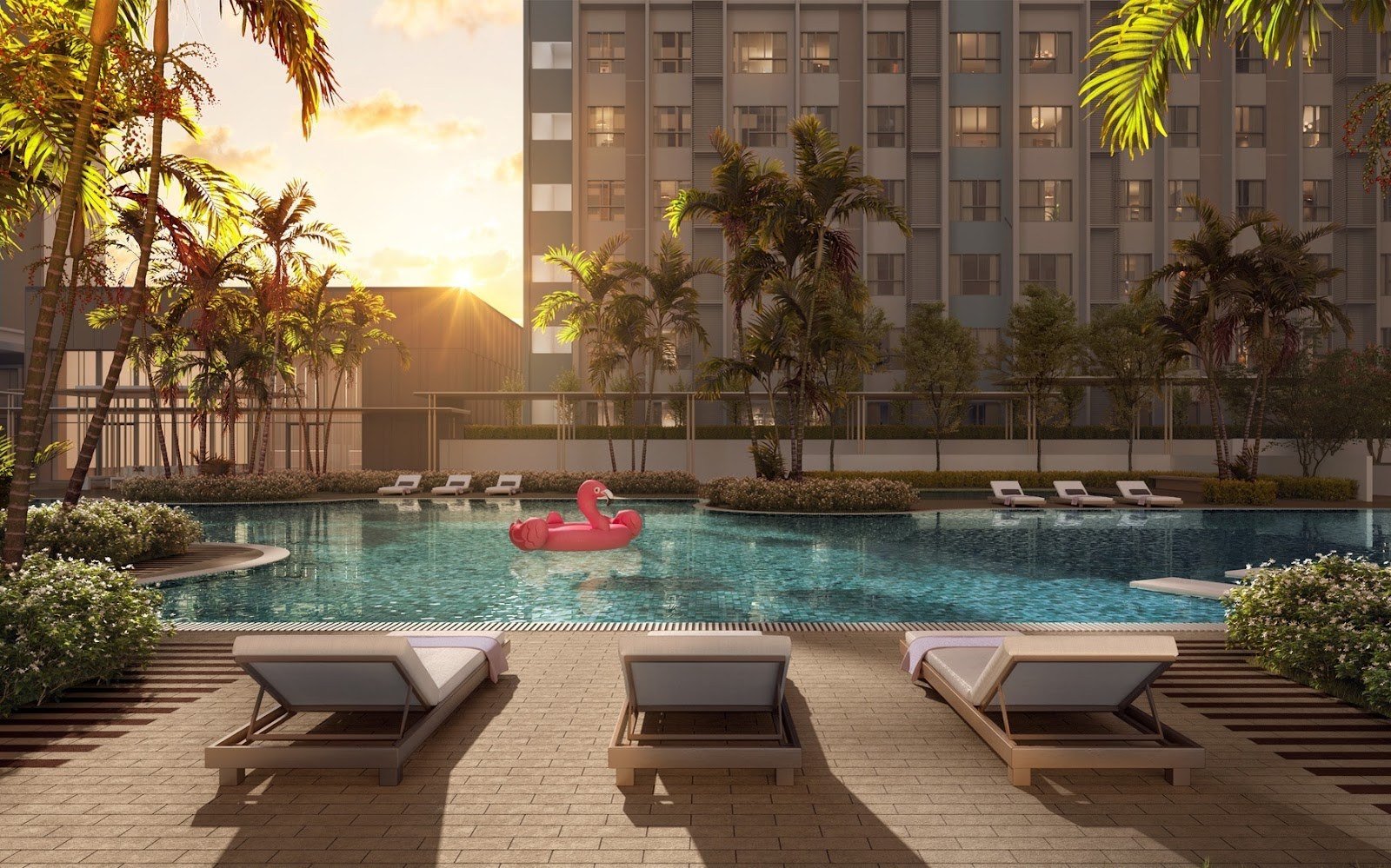 The Kingswoodz swimming pool on Level 8: artist's impression