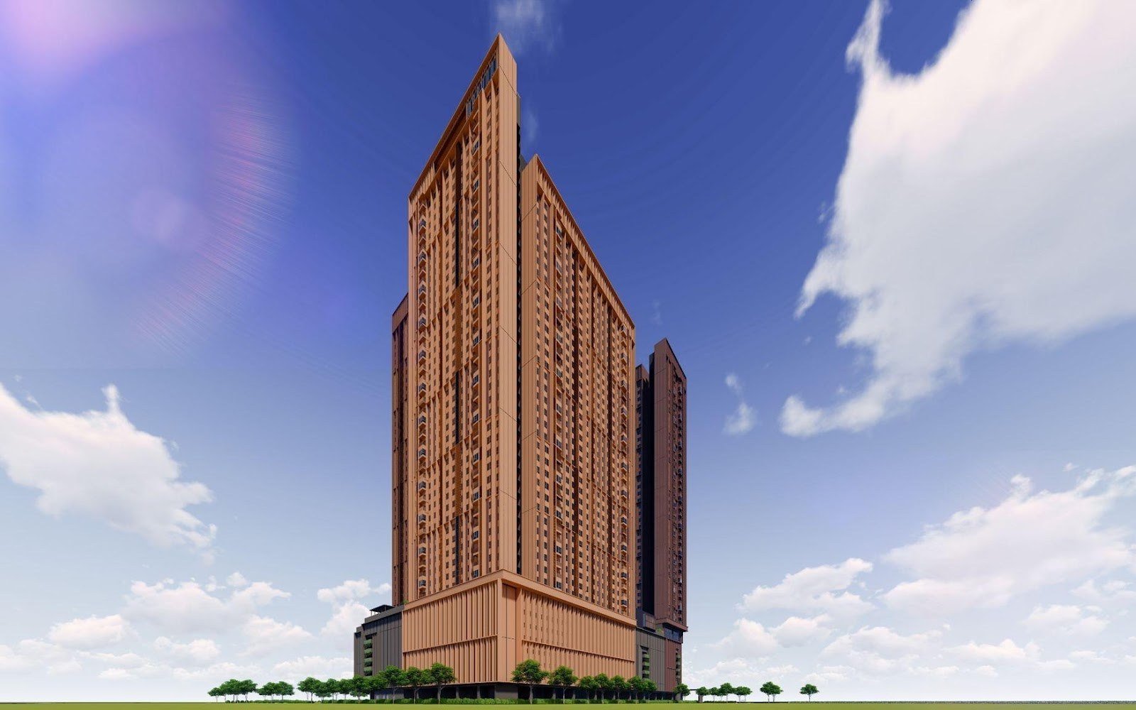The Kingswoodz side view of the towers: artist's impression