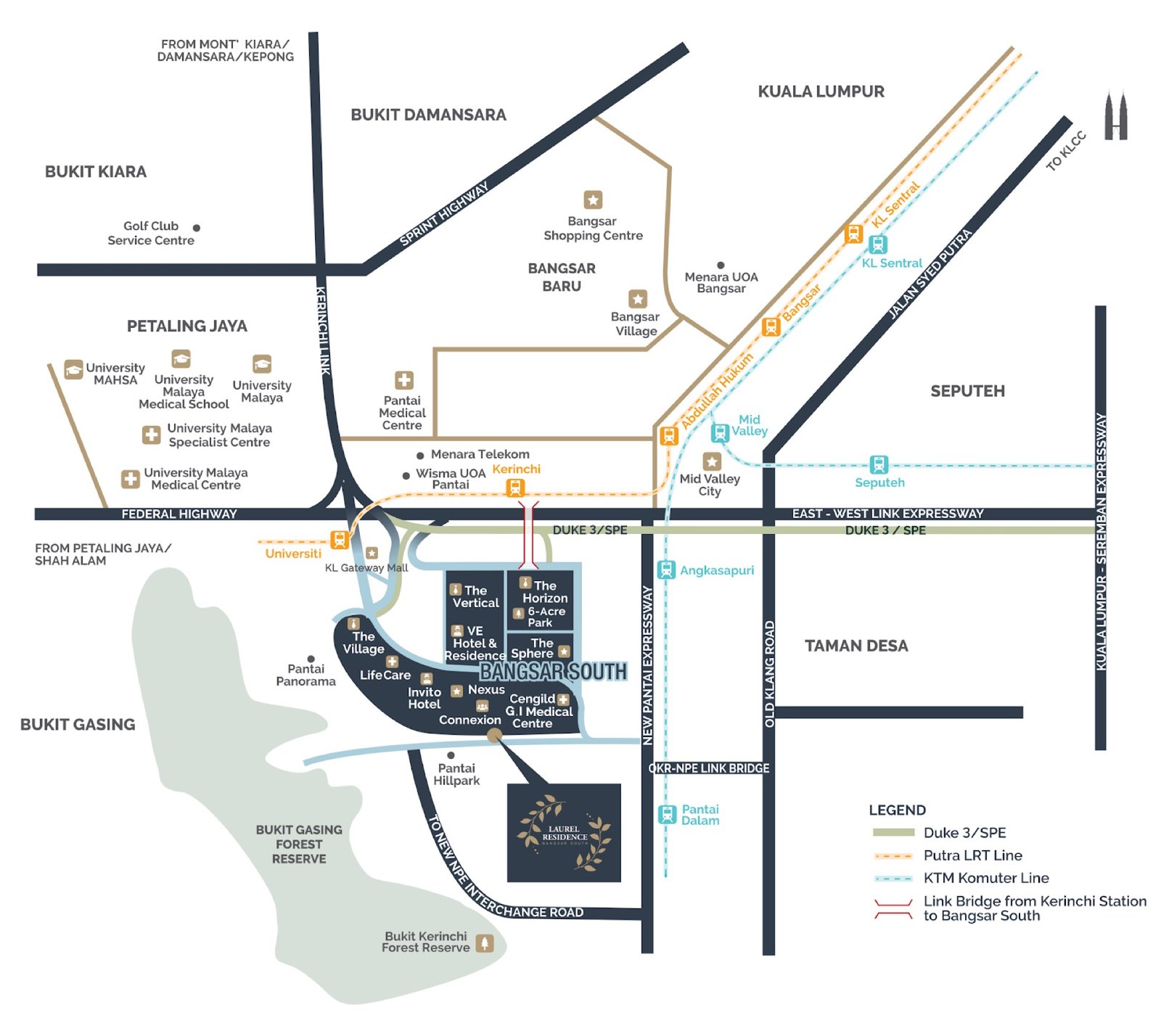 Laurel Residence location map