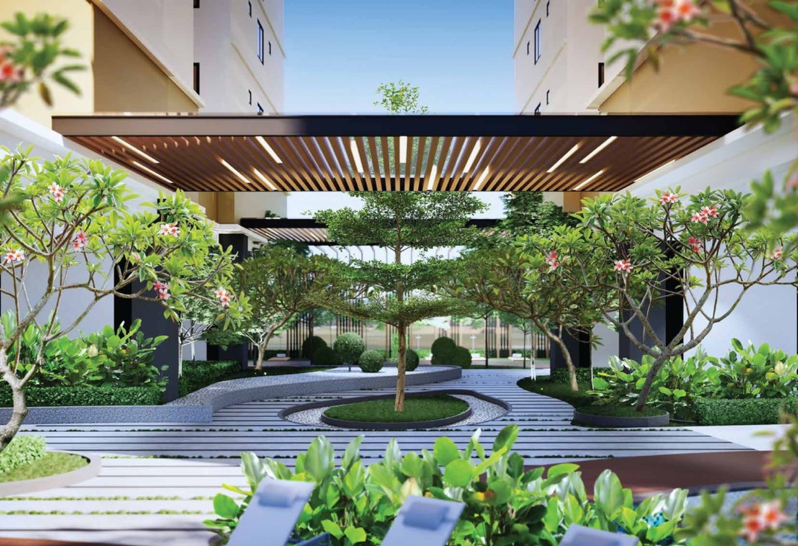 Laurel Residence zen garden: artist's impression