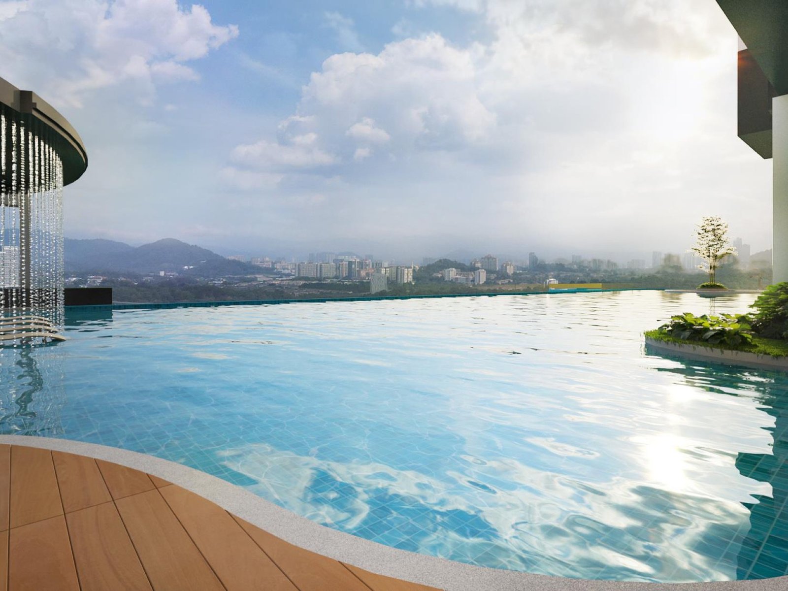 Laverra Seri Damansara Residences infinity pool: artist's impression