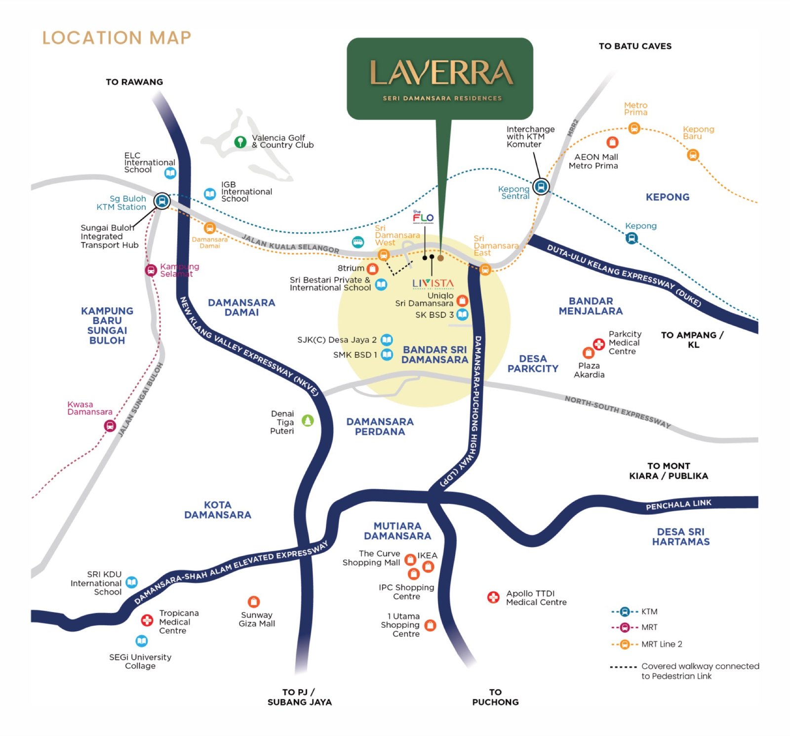 Laverra Seri Damansara Residences location map