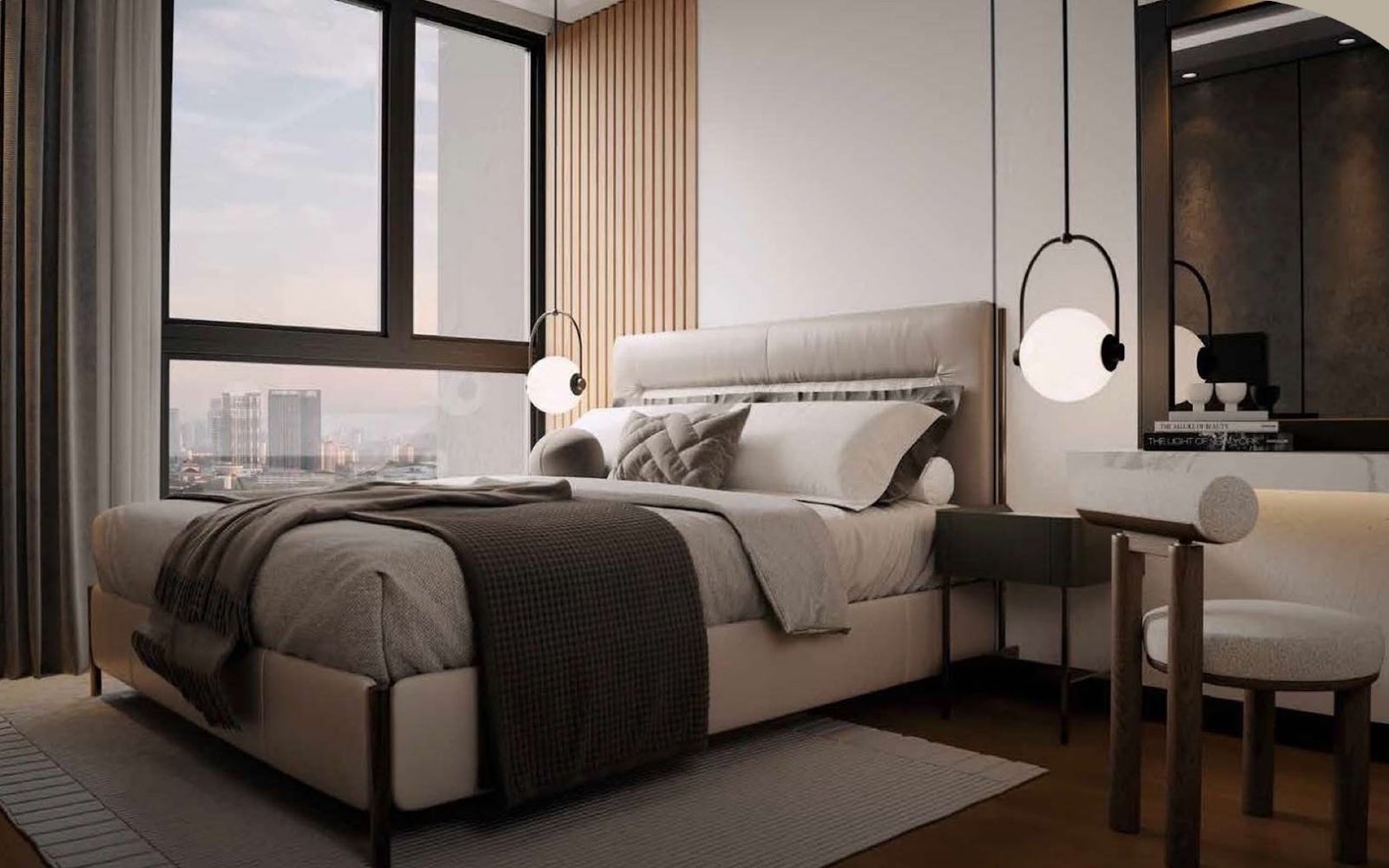 Levia Residence master bedroom: artist's impression
