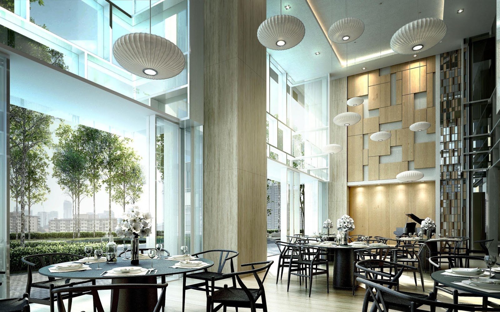 Lucentia Residences dining hall: artist's impression