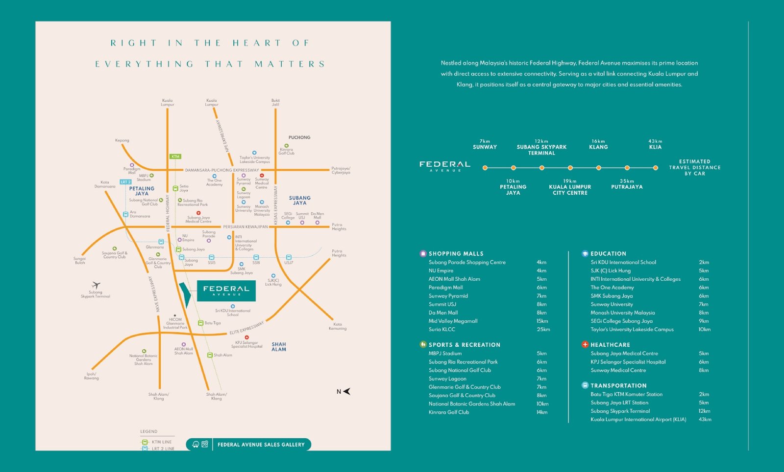 Luminar Residence and Federal Avenue location map