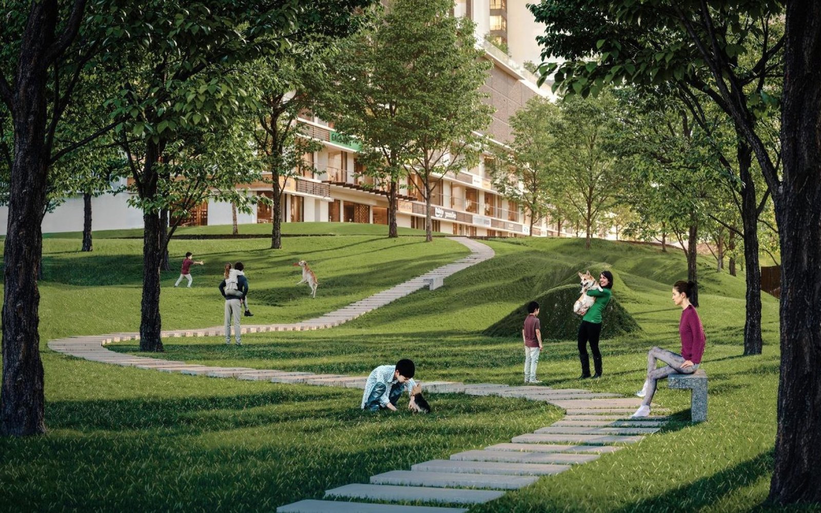 Federal Avenue park and walking path: artist's impression