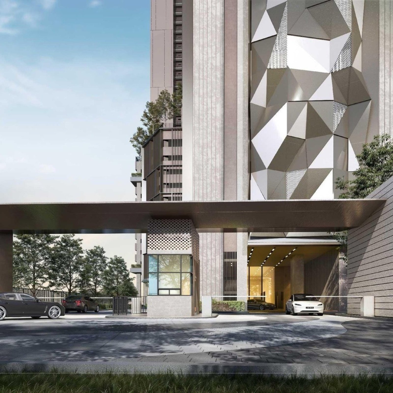 M Aspira drop-off and entrance: artist's impression