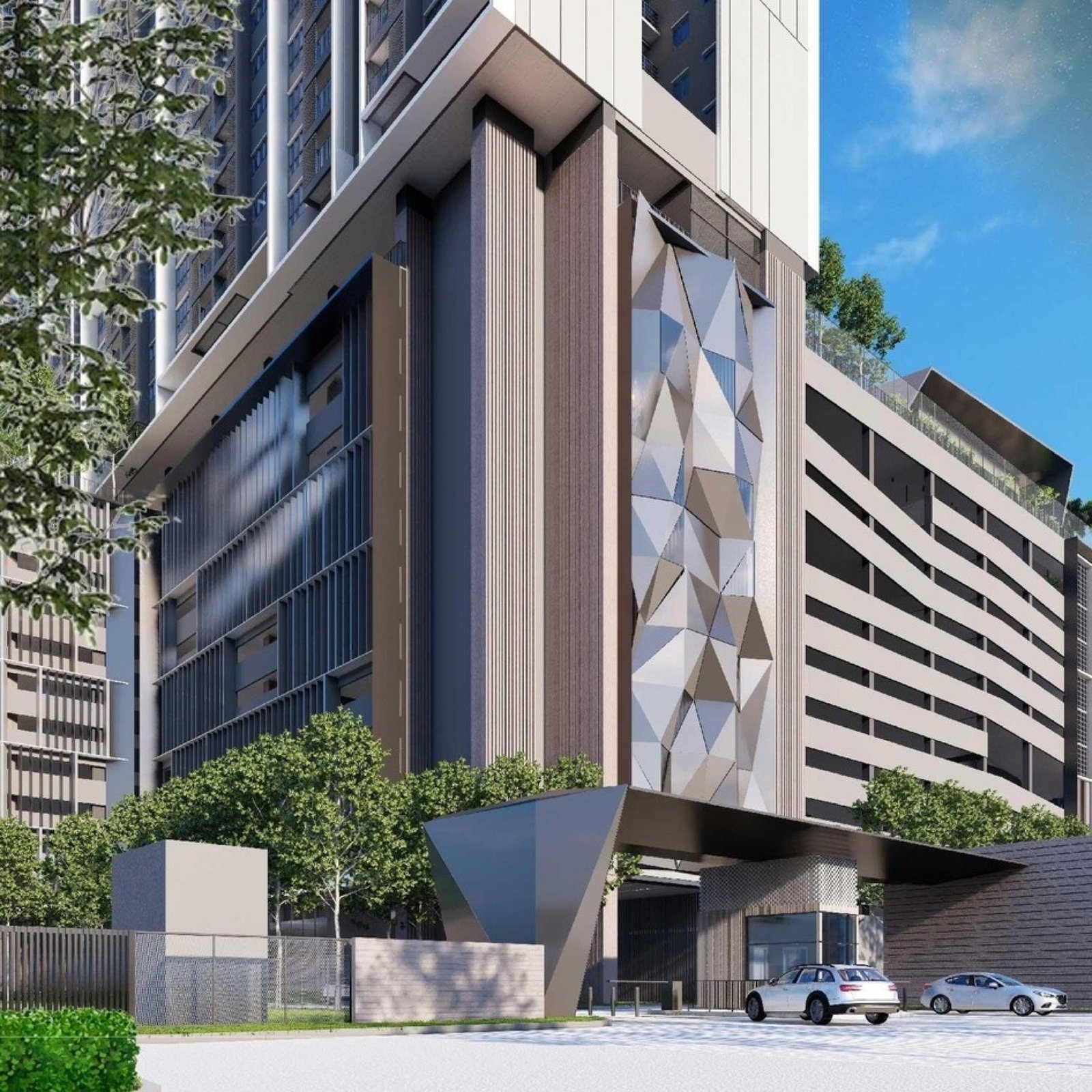 M Aspira podium and entrance statement: artist's impression
