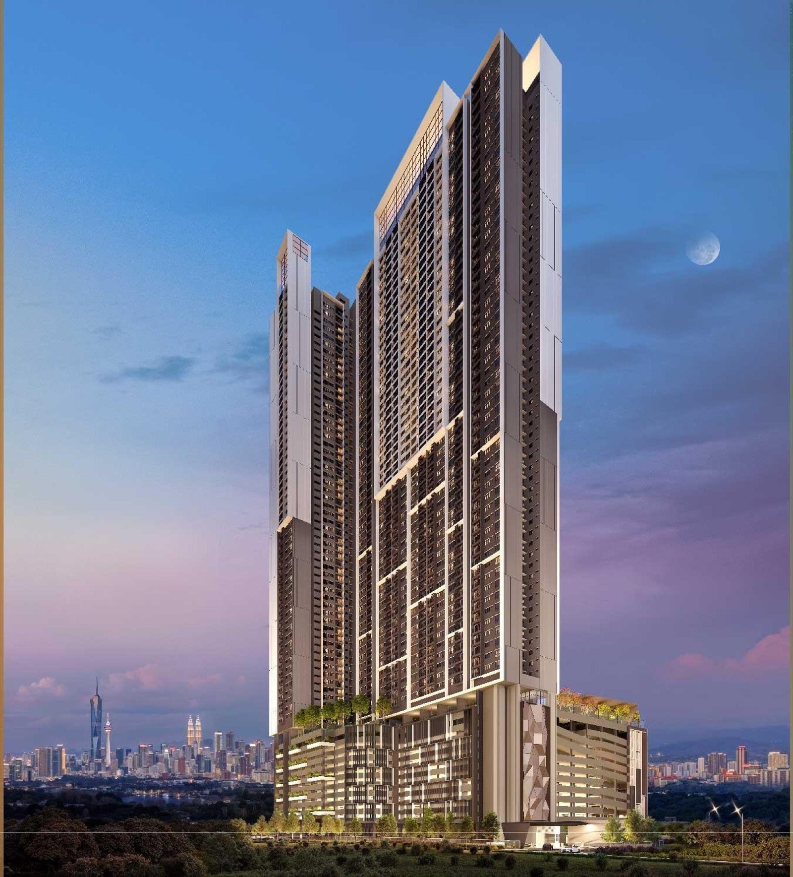 M Aspira, Taman Desa: artist's impression of the two towers