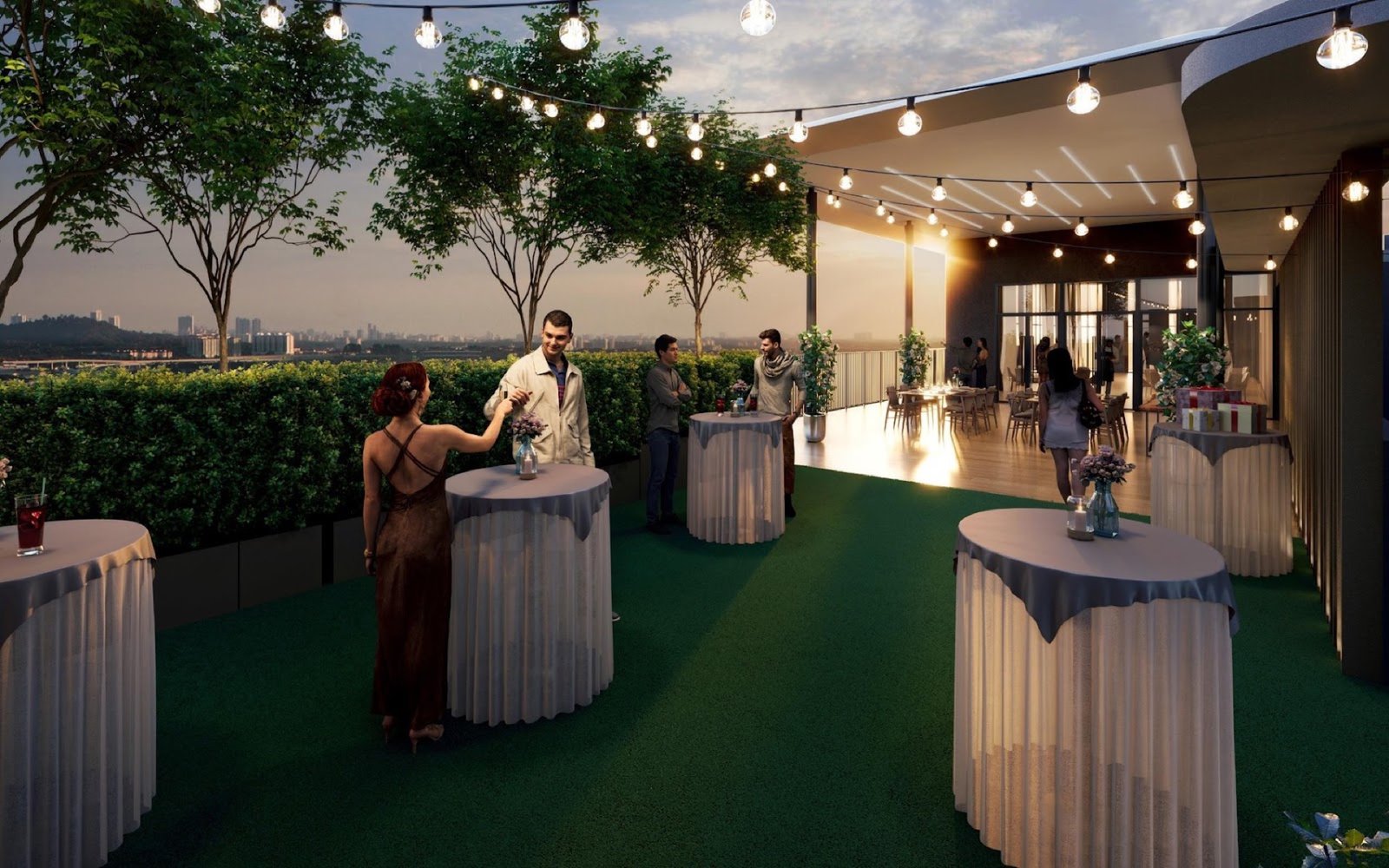 M Aurora sky garden function terrace: artist's impression