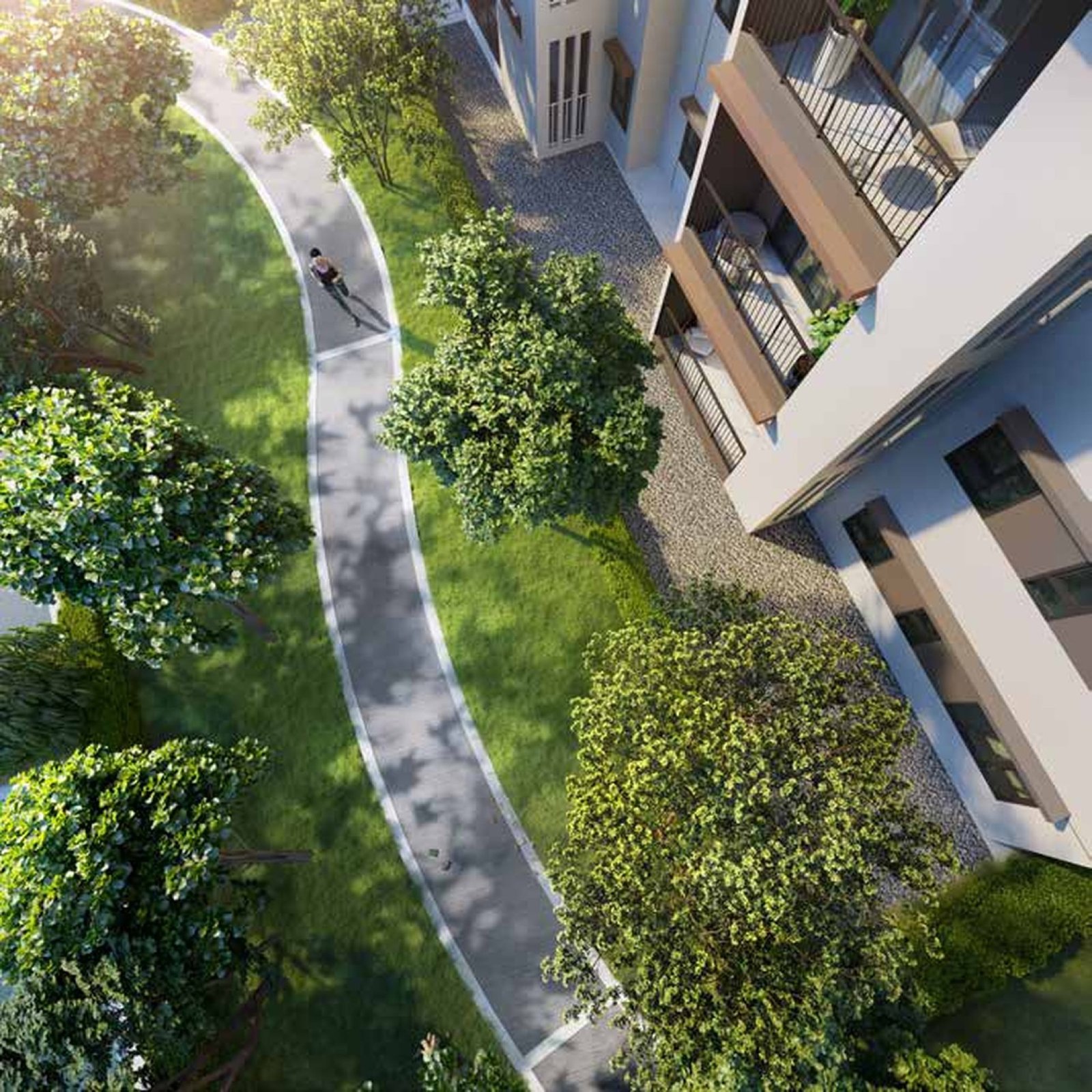 Myra Senja jogging path through the gardens: artist's impression