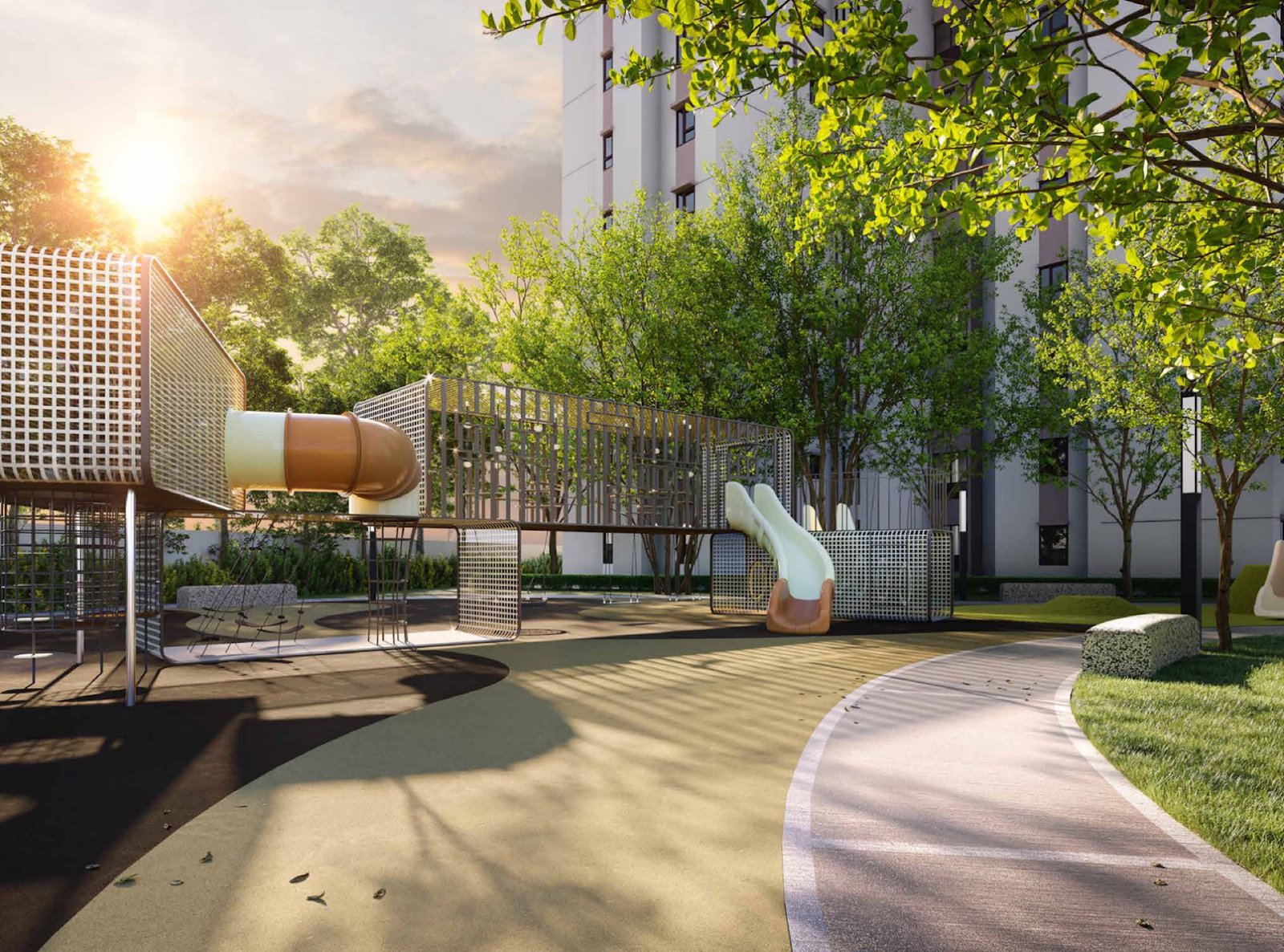Myra Senja playground and tunnel play: artist's impression
