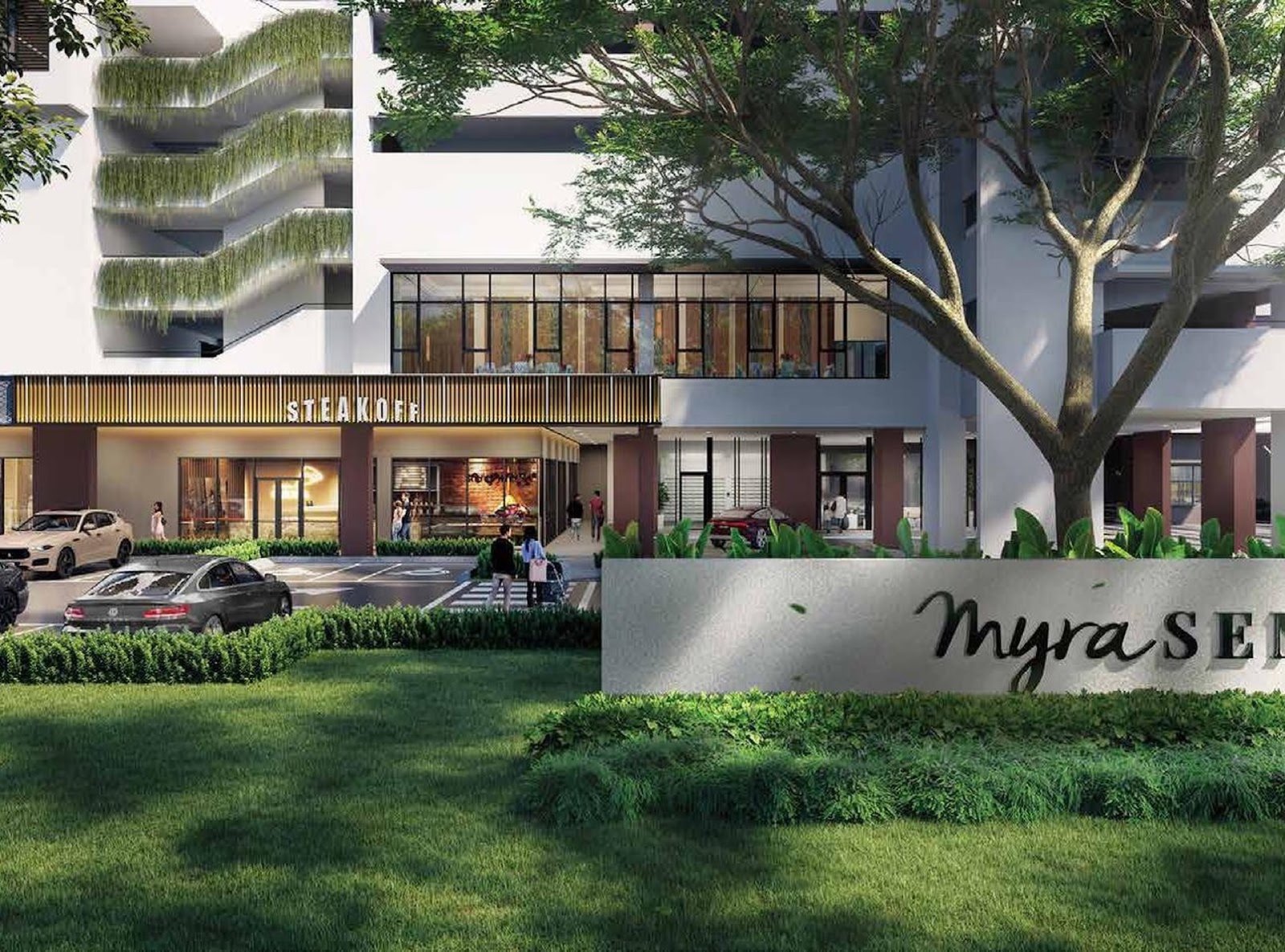 Myra Senja ground-floor retail and signage: artist's impression