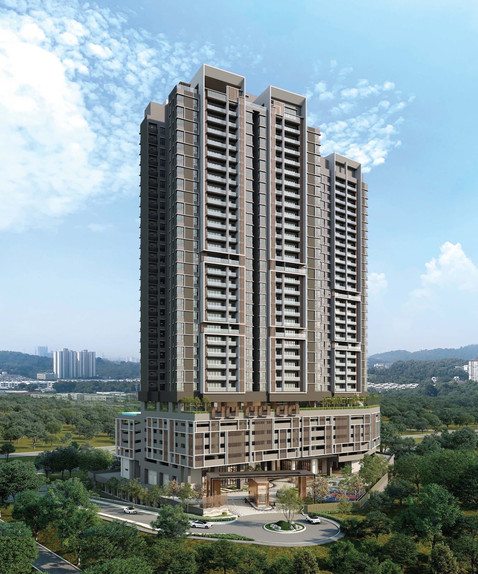 Oaka Residences, Bukit Jalil: artist's impression of the two blocks
