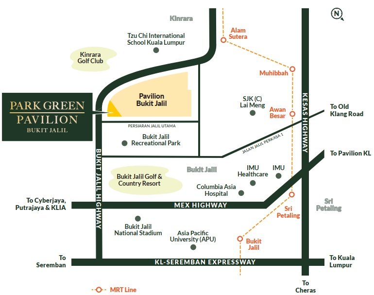 Park Green Pavilion Bukit Jalil location map